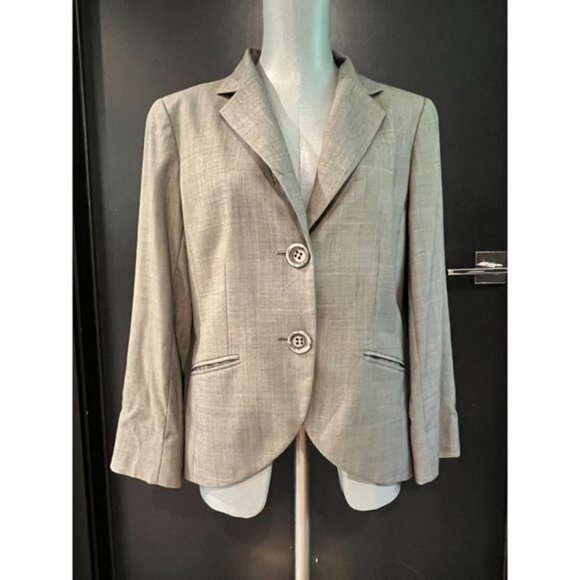 LAFAYETTE 148 women's grey wool suit blazer size 4 - Picture 2 of 11